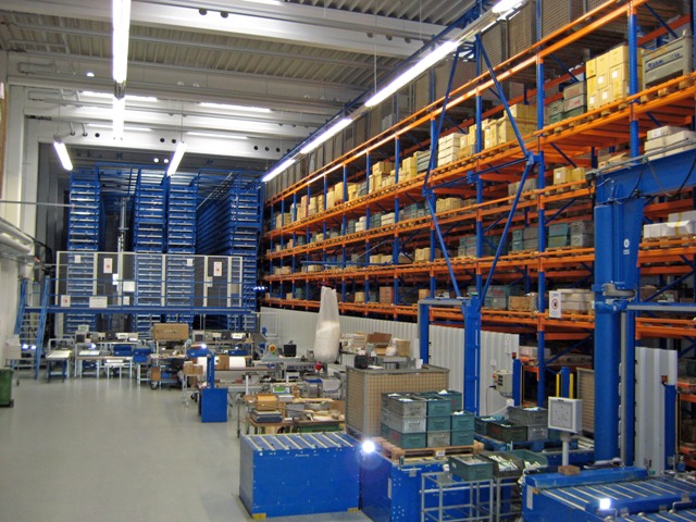 Kasto-Langgut warehouse, high-bay warehouse, cassettes, pallets